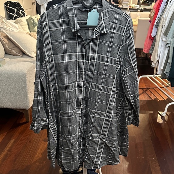 Zara Black and White Checkered Shirt - Picture 1 of 6